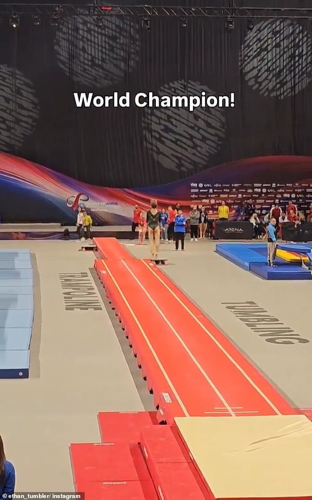 Teenage Aussie world champion goes viral for routine that appears to DEFY physics