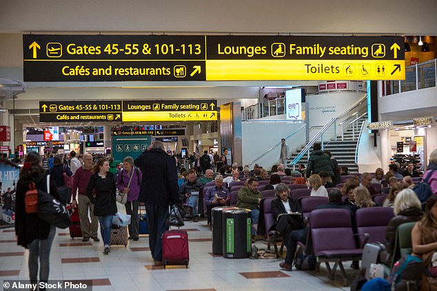 Man ‘carrying guns’ is arrested at Gatwick Airport as police swarm train station