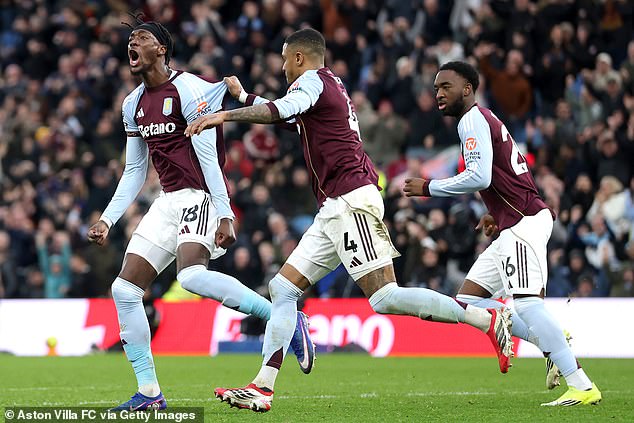 Aston Villa 1-1 Leeds: Tammy Abraham’s KNEE rescues stuttering Villa after Anton Stach’s 30-yard rocket – as Dominic Calvert-Lewin edges Ollie Watkins in World Cup race