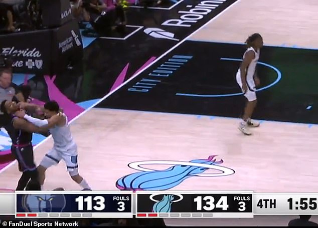 Grizzlies’ Scotty Pippen Jr. ignites furious brawl over ‘cheap shot’ from Heat’s Myron Gardner