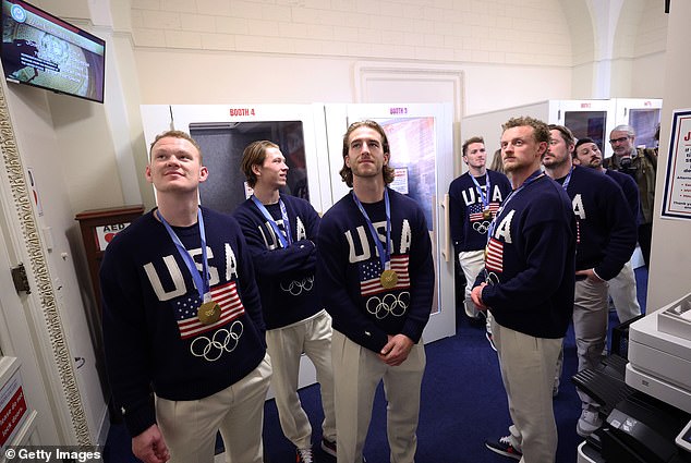 Team USA hockey stars arrive for divisive appearance at Trump’s State of the Union after celebrating gold medal with president