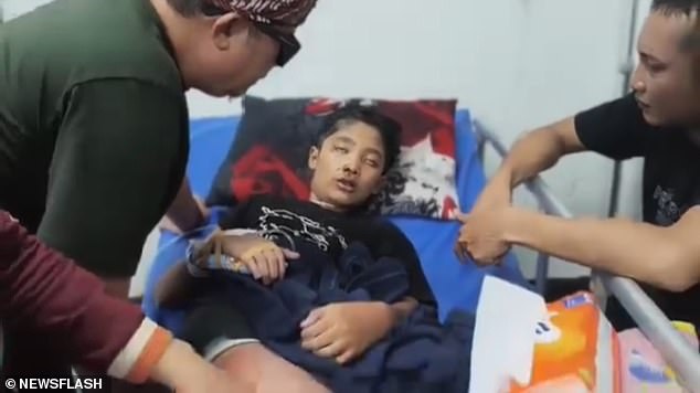 ‘It was Mummy’: Tragic moment bullied child ‘forced to drink boiling water by his step-mother’ points at her when asked who was to blame shortly before dying from his injuries