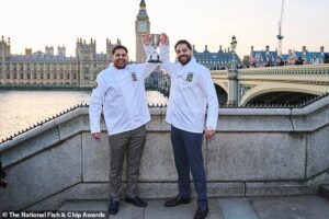 Britain’s best fish and chip takeaway is revealed as judges heap praise on brothers running it for their ‘sensational’ food