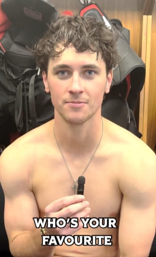 NHL team slammed for ‘comical PR campaign’ as players are asked to name favorite females… after captain Brady Tkachuk laughed at Trump joke