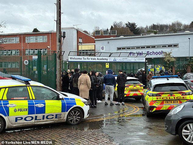 Police rush to secondary school mass fight between pupils as ‘two teachers are taken to hospital’