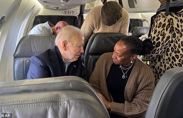 Stunned Joe Biden’s three-word response as woman confronts him on plane over Gaza deaths