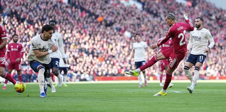 Liverpool vs West Ham – Premier League LIVE: Latest score and updates as Hugo Ekitike opens the scoring after just six minutes in perfect start at Anfield, while Brentford lead at Burnley while Newcastle face Everton