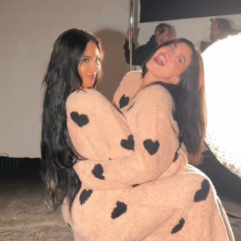 Kim Kardashian Crashes Kylie Jenner SKIMS Photoshoot