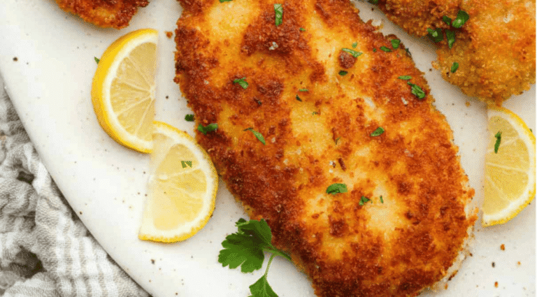 Crispy Chicken Schnitzel Recipe (Easy Pan Fried Dinner)