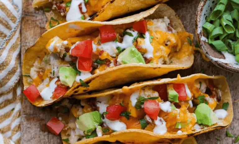 Crack Chicken Tacos with Bacon and Ranch