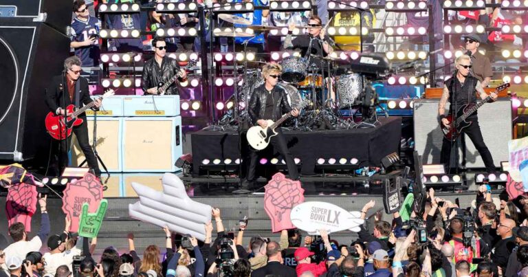 Green Day Avoids Major Political Statement During Super Bowl 60 Set