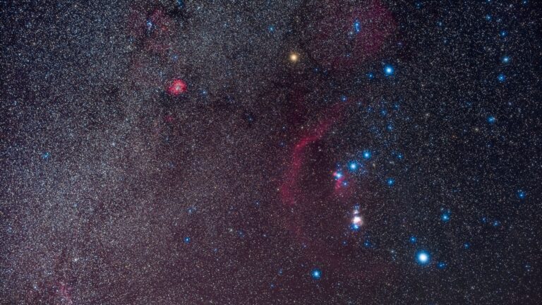 The stars of Orion’s belt are 200,000 times brighter than our sun, and winter is the perfect time to see them