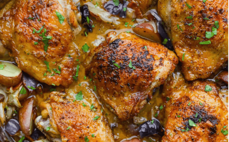 One Pan Irish Chicken with Cabbage Potatoes and Bacon