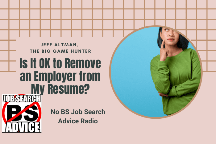 Is It OK to Remove an Employer From My Resume? #shorts