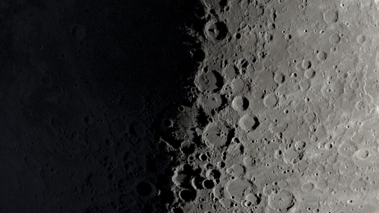 See the half-lit first quarter moon tonight: Look for the shadows of mountains on the lunar surface