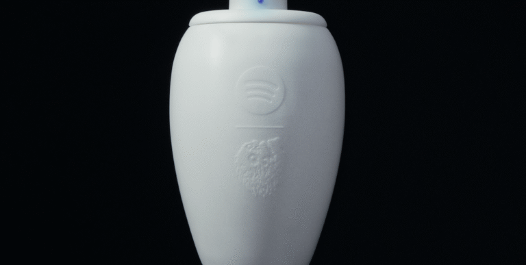Spotify and Liquid Death release a limited-edition speaker shaped like … an urn? 