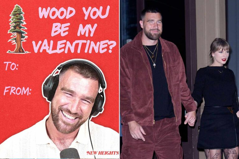Travis Kelce Makes Cheeky Reference to Taylor Swift in Valentine's Day Post for His Podcast