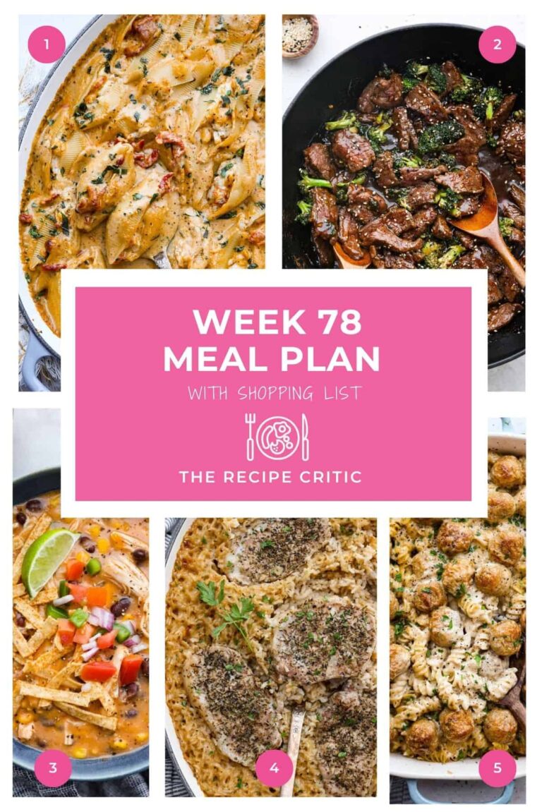 Weekly Meal Plan #78 | The Recipe Critic