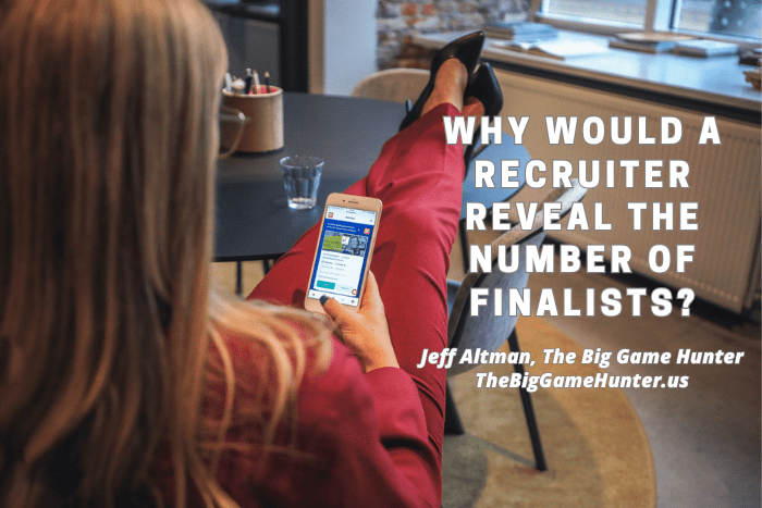 Why Would A Recruiter Reveal the Number of Finalists? #shorts