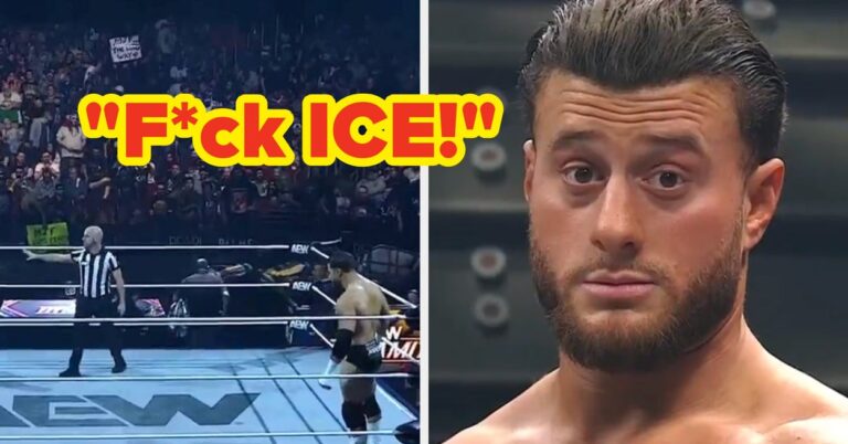 People Are Applauding This Wrestler's Reaction To "F*ck ICE" Chants Breaking Out Before A Match On Live TV