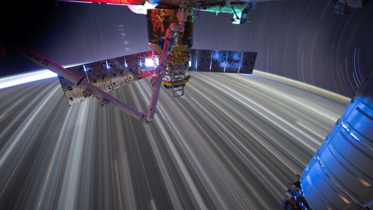 Star trails and city lights photo of the day Feb. 25, 2026