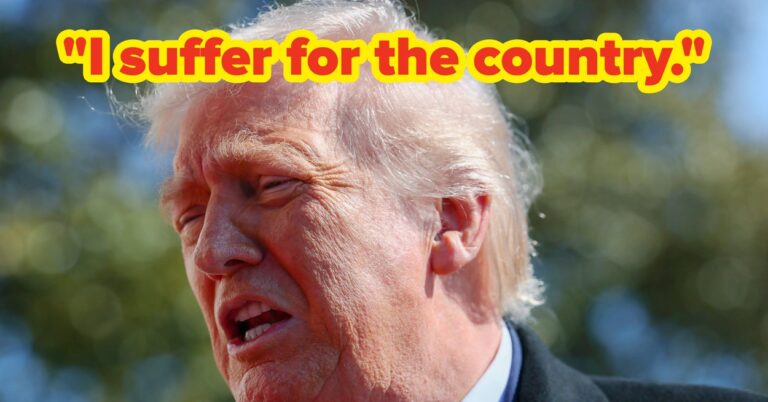 Donald Trump Said He "Suffers" For The Country, So Here Are 23 Photos Of Him Doing Just That