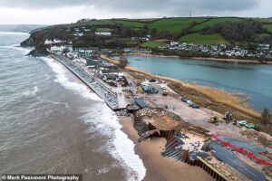 Dismay for villagers nearly cut off from civilisation when massive storm wrecked coastal road after they learn government has announced £1.4bn for flood defence – but NOTHING for them