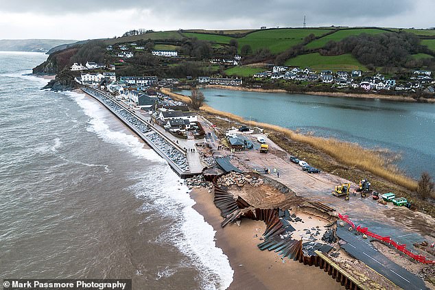 Dismay for villagers nearly cut off from civilisation when massive storm wrecked coastal road after they learn government has announced £1.4bn for flood defence – but NOTHING for them