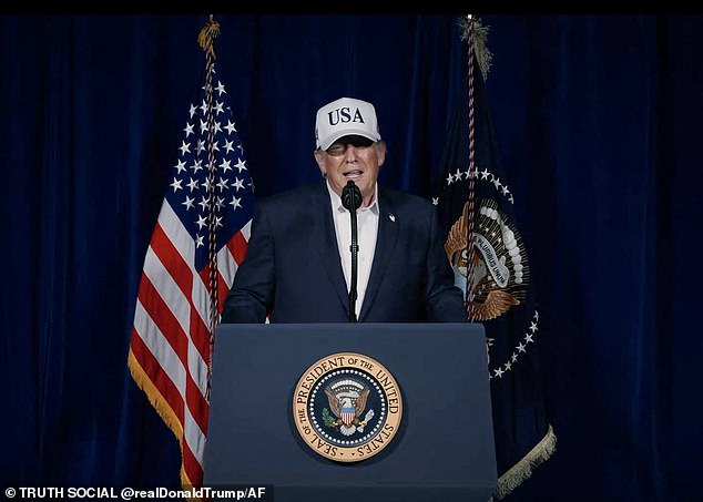 Trump brags US wiped out 48 Iranian leaders ‘in one shot’ and sunk nine ships as he’s ‘agreed’ to open talks