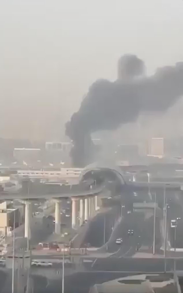 Dubai airport hit by another Iranian air strike after suicide drone attacks on famous Burj Al Arab hotel and Palm Jumeirah