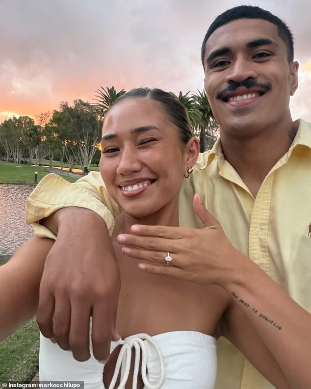 Footy star Deine Mariner gets engaged to the daughter of an Aussie sporting legend