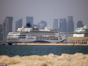 Terror on the cruise ships trapped in the Gulf: Passengers and captain describe continuous explosions overhead, panicking families and sleepless nights as they await evacuation