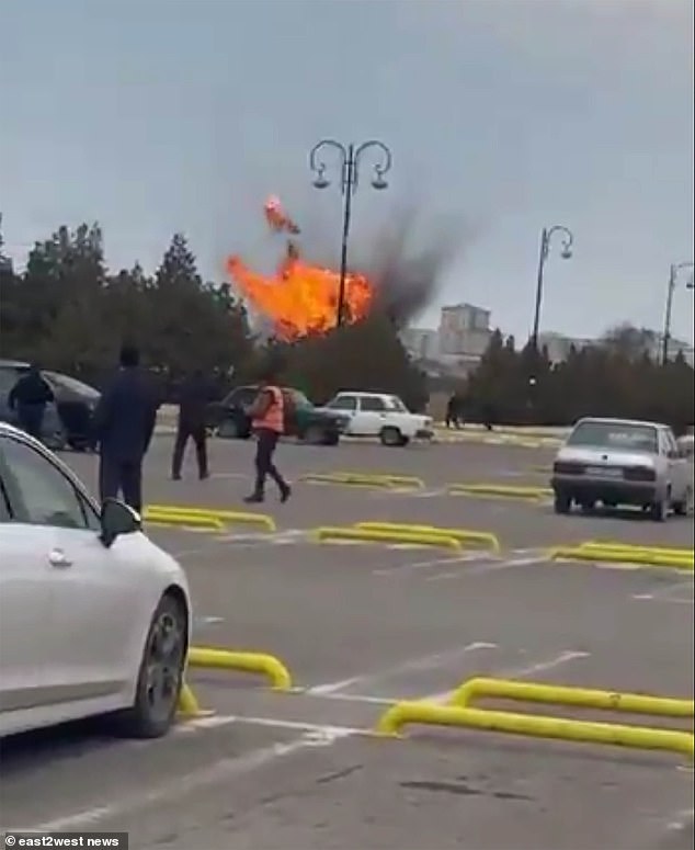 Another country is dragged in to war as drone slams into international airport in Azerbaijan six miles from Iran’s border