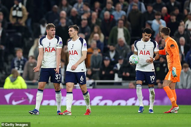 Tottenham 1-3 Crystal Palace: Spurs serve a masterclass in self-destruction to plunge deeper into relegation crisis, writes MATT BARLOW – Igor Tudor has made north Londoners MORE shambolic and his days may be numbered