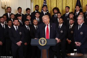 Trump tells Iran’s military force to surrender or face ‘guaranteed death’ as his Secretary of War joins criticism of hand-wringing Starmer