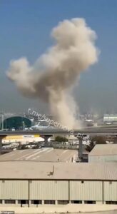 Dubai airport hit by Iran drone: Massive explosion as passengers ready to fly out are ordered off planes and terminals evacuated