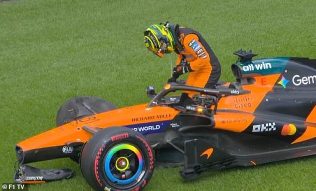 Heartbreak for home hero Oscar Piastri as he CRASHES OUT of Australian Grand Prix on practice lap