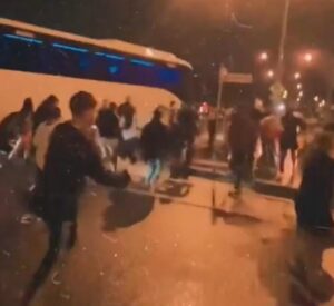 Iranian women’s football team signal ‘SOS’ from bus taking them back home after being branded ‘traitors’ for refusing to sing national anthem