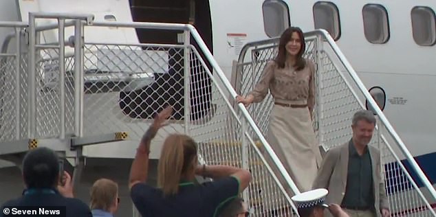 Queen Mary and King Frederik touch down in Uluru for first public appearance of historic six-day Aussie tour