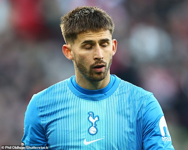 Guglielmo Vicario’s timid attempt to save Dominik Szoboszlai’s free-kick branded ‘shocking’ by Jamie Carragher – as he insists ‘Tottenham have got huge problems in goal’
