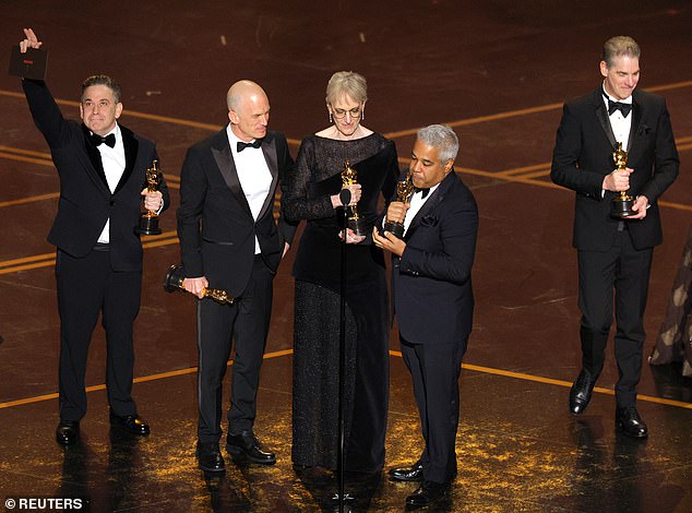 Lewis Hamilton’s F1 movie takes home Oscar for Best Sound… but Ferrari star misses glitzy Hollywood show