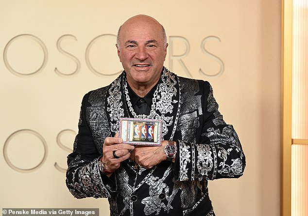 Marty Supreme star Kevin O’Leary wears iconic piece of sporting memorabilia worth up to $30 MILLION to the Oscars