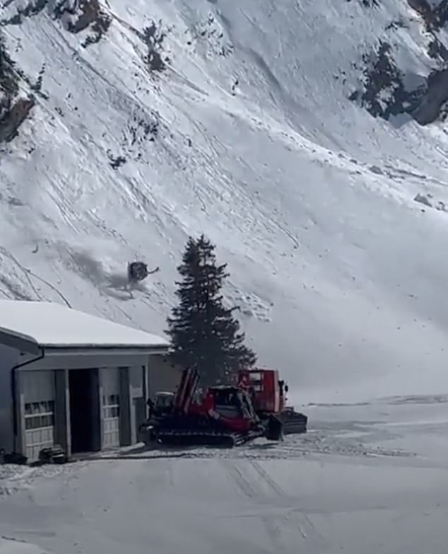 Skier is killed when gondola detaches from cable and rolls down mountain at Swiss resort