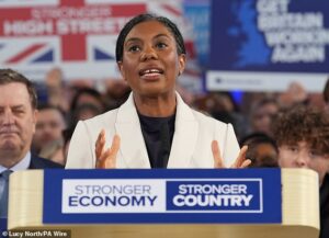 Kemi Badenoch says the Tories ‘are coming back’ as she launches party’s local elections campaign with swipe at Nigel Farage and ‘boob hypnotist’ Zack Polanski