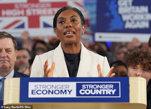 Kemi Badenoch says the Tories ‘are coming back’ as she launches party’s local elections campaign with swipe at Nigel Farage and ‘boob hypnotist’ Zack Polanski