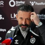 Hearts boss Derek McInnes admits he was ‘disappointed but not surprised’ that none of his table toppers made Steve Clarke’s Scotland squad for World Cup warm-ups