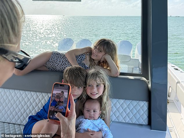 Anna Kournikova’s popstar husband Enrique Iglesias posts rare picture of couple’s four children