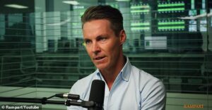 Frosty moment Oliver Curtis is asked about his former best mate who turned him in – as Roxy Jacenko’s husband shapes up to become Australia’s next billiaonire