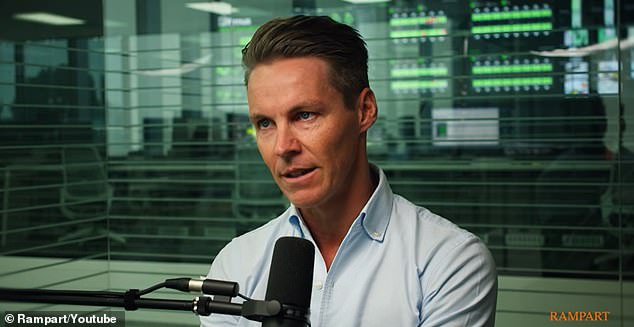 Frosty moment Oliver Curtis is asked about his former best mate who turned him in – as Roxy Jacenko’s husband shapes up to become Australia’s next billiaonire