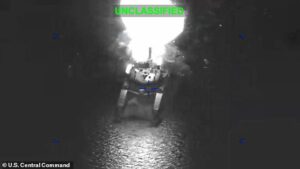 US opens new front in battle to reopen Strait of Hormuz as jets obliterate Iranian ships and take down drones